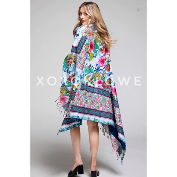 Floral Print Luxury Oversized Beach Blanket Towel - Picture 10 of 10